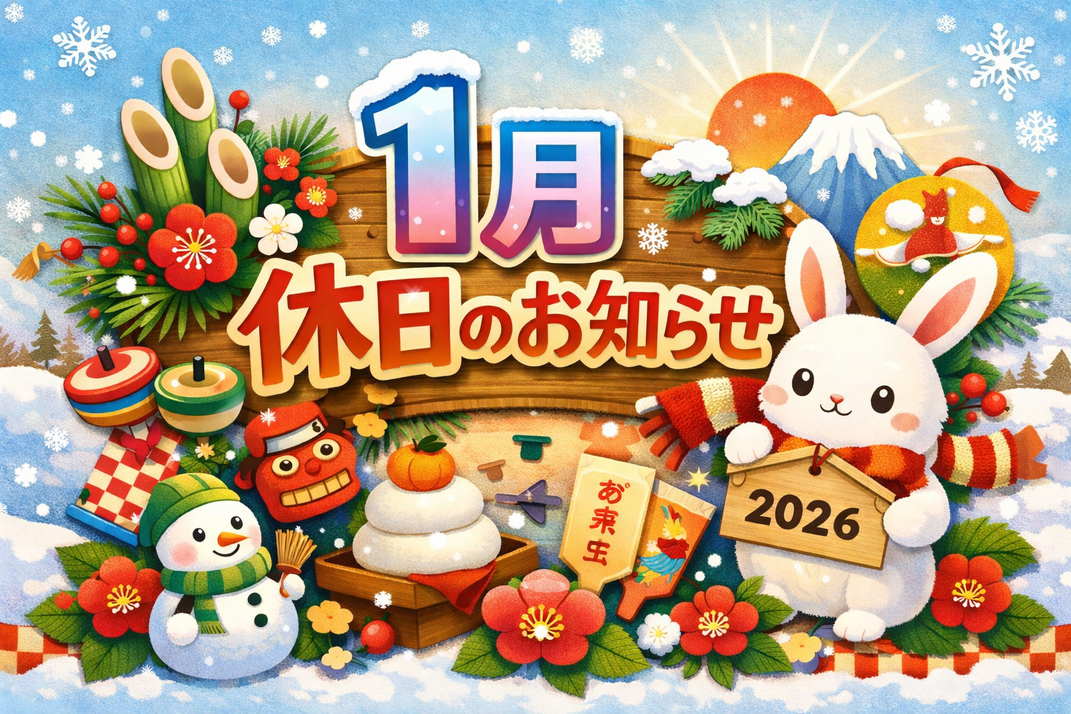 1月休日予定(R8)