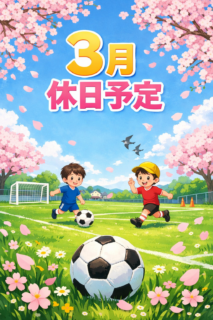 3月休日+春休み予定(R8)